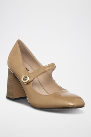 Babies com salto envernizados - Bege - Tua By Braccialini