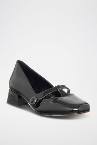 Babies com salto envernizados - Preto - Tua By Braccialini