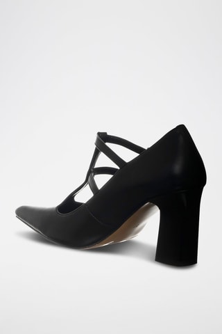 Salomés de couro vegan - Preto - Braccialini