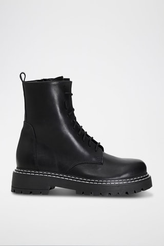 Botins em couro Preto