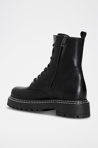 Botins em couro Preto