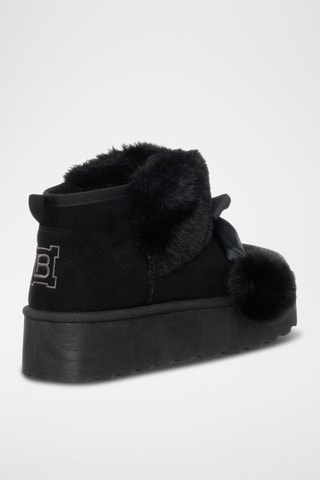 Botins forrados com plataforma - Preto - Laura Biagiotti