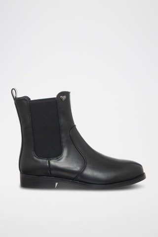 Botins Chelsea de couro vegan - Preto - Braccialini