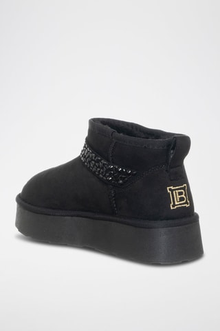 Botins forrados com plataforma - Preto - Laura Biagiotti