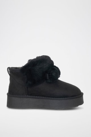 Botins forrados com plataforma - Preto - Laura Biagiotti