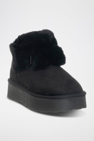 Botins forrados com plataforma - Preto - Laura Biagiotti