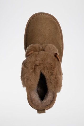 Botins forrados com plataforma - Camel - Laura Biagiotti