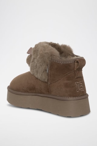 Botins forrados com plataforma - Castanho - Laura Biagiotti