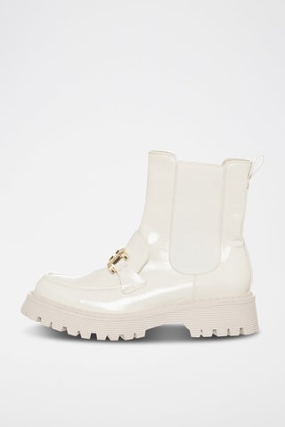 Botins Chelsea envernizados - Cru