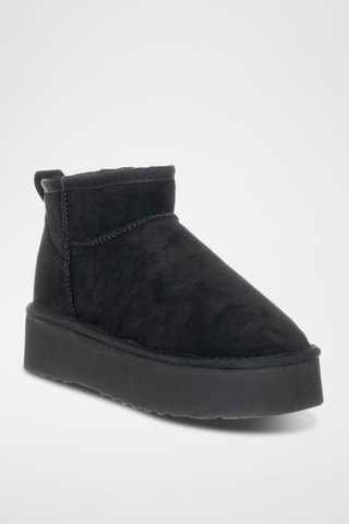 Botins forrados com plataforma - Preto - Laura Biagiotti