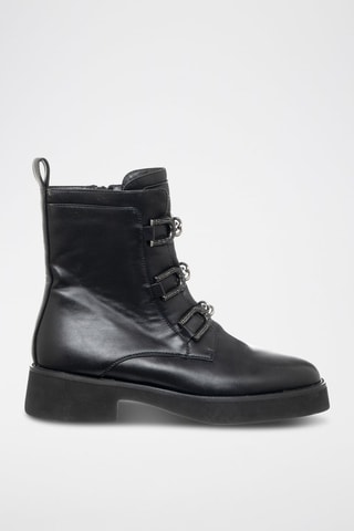 Botins de couro vegan - Preto - Braccialini