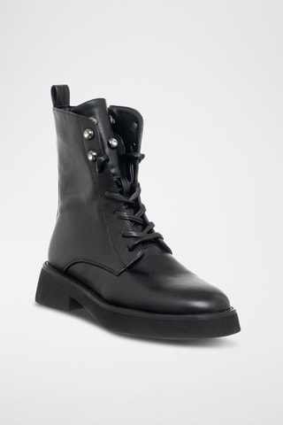 Botins de couro vegan - Preto - Braccialini