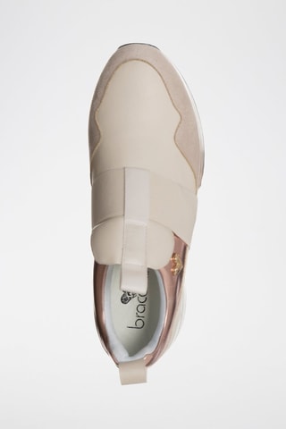 Slip-on plataforma - Marfim e rosa