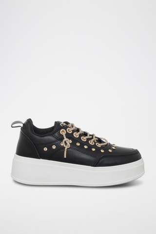 Sapatilhas com plataforma - Preto - Laura Biagiotti