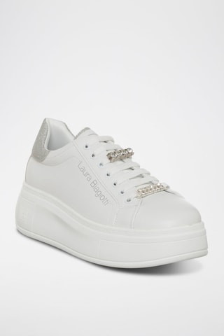 Sapatilhas com plataforma - Branco - Laura Biagiotti