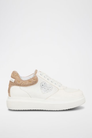 Sapatilhas com plataforma - Branco