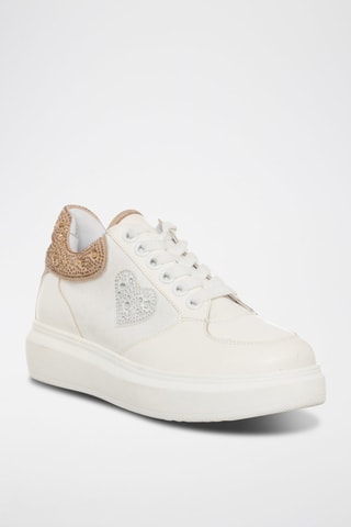 Sapatilhas com plataforma - Branco