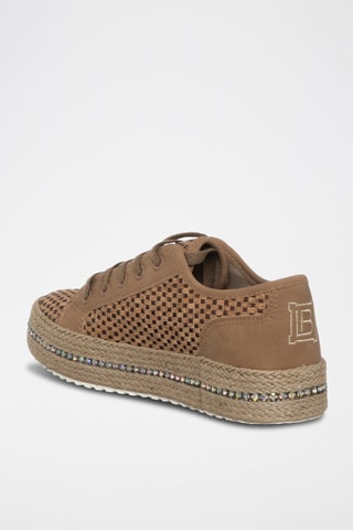 Sapatilhas com plataforma - Castanho