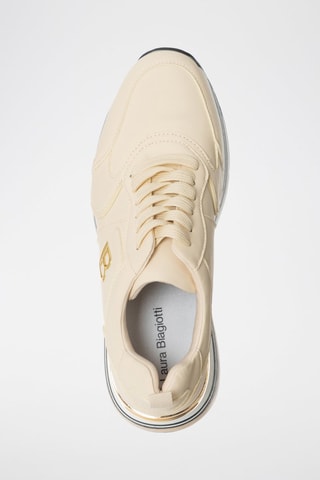 Sapatilhas com plataforma Bege e dourado