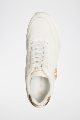 Sapatilhas com plataforma Branco e dourado