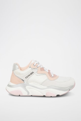 Sneakers em couro 
Branco