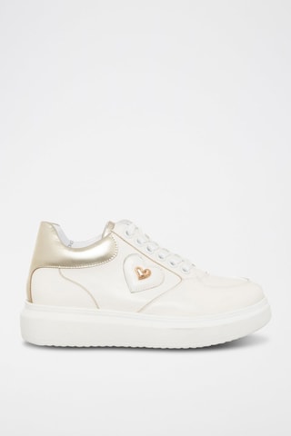 Sapatilhas com plataforma - Branco