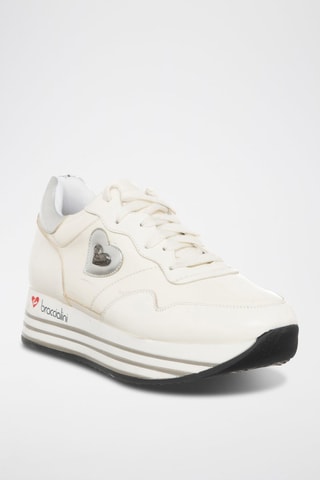 Sapatilhas com plataforma - Branco