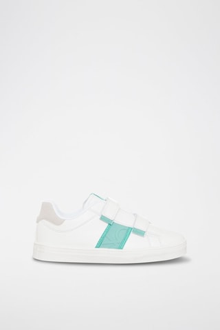 Sapatilhas Branco e turquesa