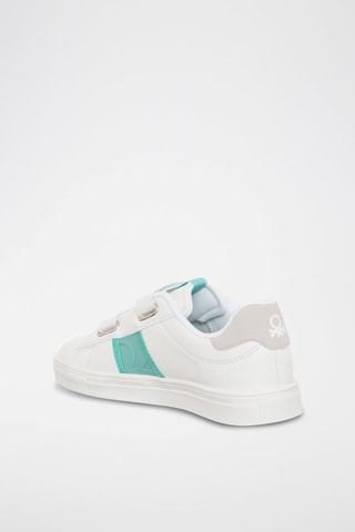 Sapatilhas Branco e turquesa
