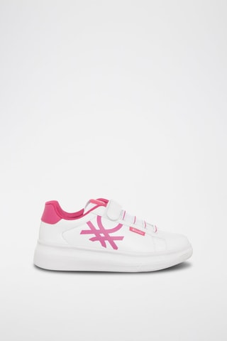 Sapatilhas com plataforma Branco e rosa