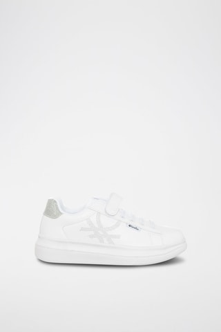 Sapatilhas com plataforma Branco e prateado