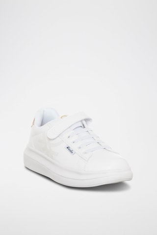 Sapatilhas com plataforma Branco e dourado