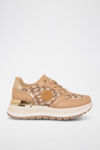 Sapatilhas com plataforma - Castanho-claro - Laura Biagiotti