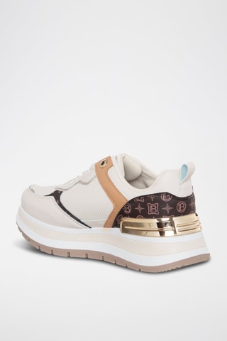 Sapatilhas com plataforma - Marfim - Laura Biagiotti