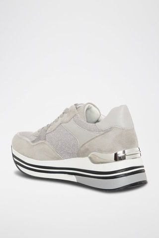 Sapatilhas com plataforma Cinzento e prateado