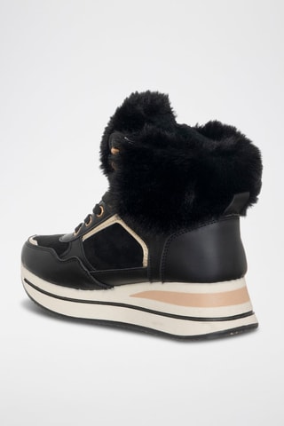 Sneakers subidos  com plataforma - Preto - Laura Biagiotti