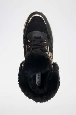 Sneakers subidos  com plataforma - Preto - Laura Biagiotti