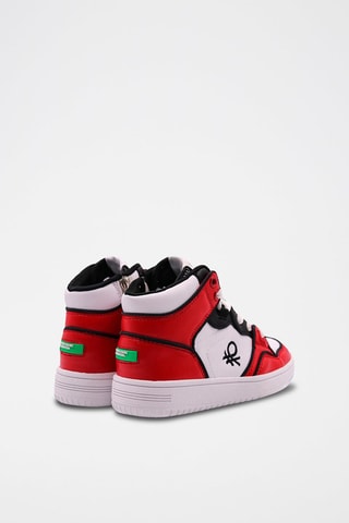 Sapatilhas subidas Branco e vermelho