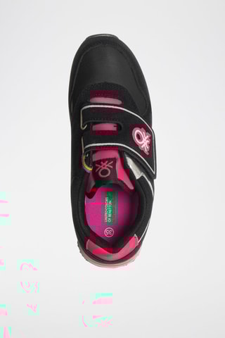 Sapatilhas Preto e fúcsia