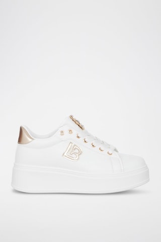 Sapatilhas com plataforma - Branco - Laura Biagiotti