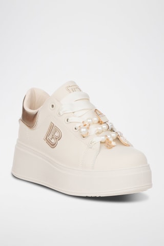 Sapatilhas com plataforma - Marfim - Laura Biagiotti