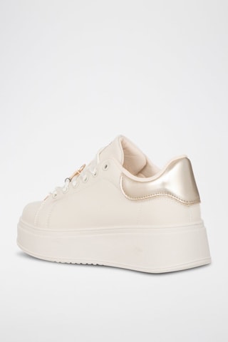 Sapatilhas com plataforma - Marfim - Laura Biagiotti