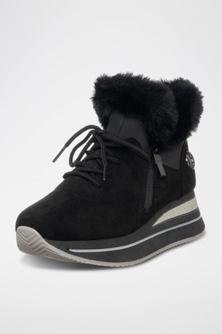 Sapatilhas subidas forradas com plataformas - Preto - Laura Biagiotti