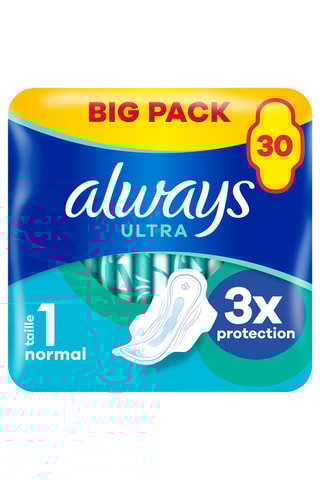 3 x 30 serviettes hygiéniques Always ultra Normal plus - Taille 1