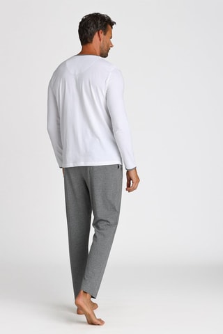 Pijama Branco e cinzento