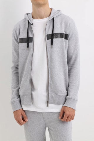 Sweat com capuz Cinzento mesclado