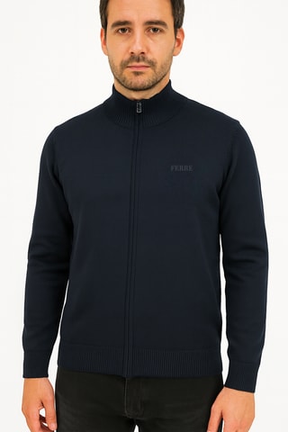 Casaco de malha - Azul-marinho