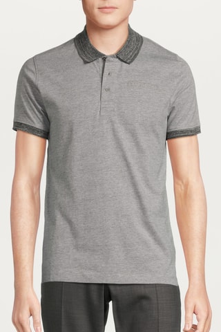 Polo regular - Cinzento-claro mesclado