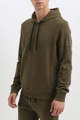 Sweat polar com capuz - Caqui