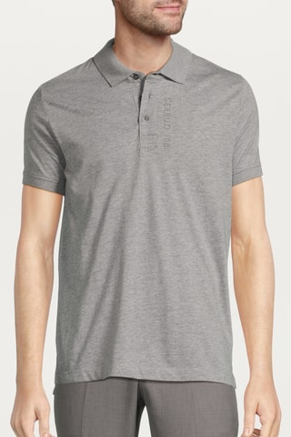 Polo regular - Cinzento-claro mesclado